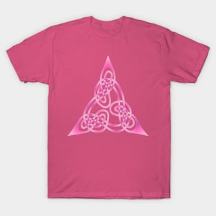 Triangle Knot With Doubled Threads Pink T-Shirt